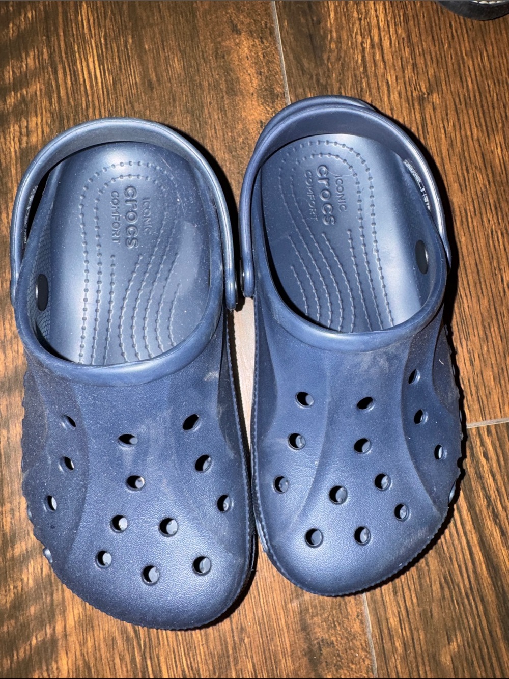 CROCS Kids Navy Blue Classic Clogs